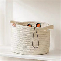 Panier organisateur de jouets pour enfant paniers en corde de coton pour le stockage