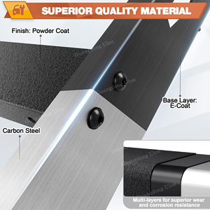 Ulon Roof <span class=keywords><strong>Rack</strong></span> cho 2006-2014 t-oyota FJ Cruiser Cargo tàu sân bay hành lý lưu trữ Chủ Nhiệm vụ nặng nề Giỏ thép Carbon thanh chéo - Product Image 3