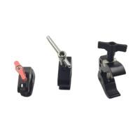 Piezas mecanizadas especiales Super Cangrejo Abrazadera de garra con perilla Abrazadera de brazo mágico con 1/4 "y 3/8" para monitor de trípode de videocámara DSLR