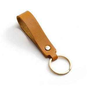 Porte-clés personnalisé en cuir PU coloré, écologique, de haute qualité, avec couches de protection anti-chute, anneaux de porte-clés, publicité promotionnelle - Product Image 2