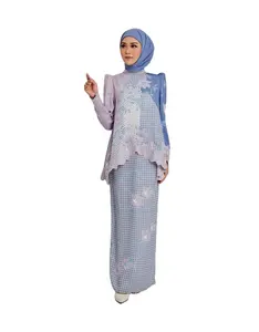 New Design Islamic Clothing Long Sleeves Abaya Baju Kurung Malaysia Dress Muslim Kids Dresses For Girls