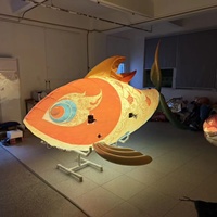 Poisson volant gonflable télécommandé personnalisé en usine, jouet ballon lumineux coloré, poisson gonflable de dessin animé RC