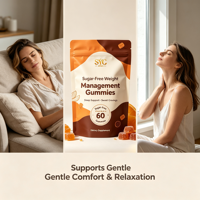 Gummies SYC BIO sans sucre pour la gestion du poids, 60 unités, avec mélatonine et L-théanine pour le soutien du sommeil, à base de plantes, pour la santé quotidienne