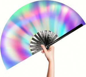 Abanicos de Bambú Grandes de 13 Pulgadas de Alta Calidad, Personalizados para Fiestas, Regalo Artesanal de Bambú - Product Image 1