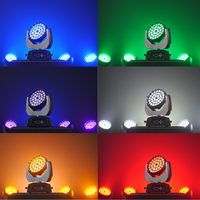 Profesional 36x18W LED Zoom Wash Luz con cabezal móvil RGBWUV con control DMX para eventos de escenario de DJ de fiesta