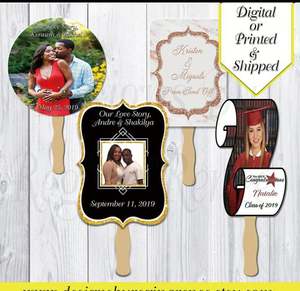 Abanico Plegable con Logotipo Personalizado, Agregue Cualquier Texto, Nombre o Frase, Abanico de Mano Personalizado para Negocios, Bodas, Eventos o Recuerdos de Fiesta - Product Image 4