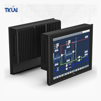 Venta Directa de Fábrica, PC Industrial Todo en Uno de 12.1/12 Pulgadas con Pantalla Táctil LCD, Intel SSD, Sin Ventilador, con Memoria DDR4, RS232, RJ45 LAN