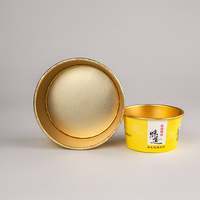 Bol en papier alimentaire écologique imprimé sur mesure avec feuille d'or, emballage alimentaire jetable, isolation thermique, conteneur résistant à l'huile