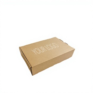 Recyclable Rigid Corrugated Kraft <b>Box</b> with Zipper Tear Sealing for Wigs and Cosmetic Packaging White Logo 17x13x4 - Product Image 2