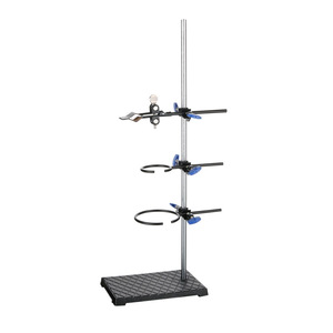 Soporte <span class=keywords><strong>de</strong></span> Hierro con Base Cuadrada <span class=keywords><strong>de</strong></span> Acero Inoxidable <span class=keywords><strong>para</strong></span> Instrumentos Químicos, Soporte <span class=keywords><strong>de</strong></span> Titulación <span class=keywords><strong>para</strong></span> Tubos con Abrazadera Cruzada - Product Image 2