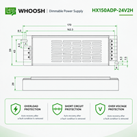 Alimentation LED Slim HX-150ADP-24V2H 24VDC 150W 6.25A Haute Fiabilité Transformateur SMPS AC-DC