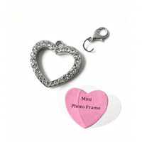 Vente en gros de mini cadres photo en strass, étiquettes d'identification pour animaux de compagnie, étiquettes de nom pour chien, pendentif personnalisé avec photo pour collier