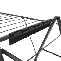Cintre en tissu solide pliable promotionnel Dyer Airer pour espace de blanchisserie balcon métal résistant en forme d'aile étendoir à vêtements