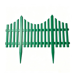 Sunsbuild White Plastic Picket Garden <b>Fence</b> Panels Interlocking Decorative Lawn Edging <b>Border</b> for Flower Bed Yard - Product Image 2