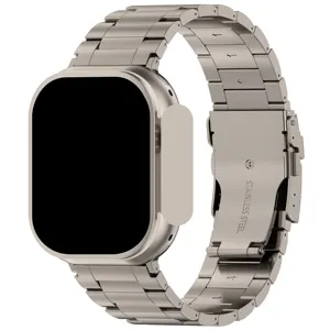 Limensmart tali jam tangan Apple, untuk jam tangan Apple Ultra 2 Band Titanium 3 mewah tali gelang logam pengganti sublimasi tali jam tangan pria 7 8