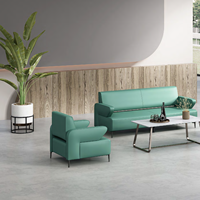 Canapé d'angle en cuir 4-6 places, design minimaliste vert, pour appartement et petit espace de vie - Vente en gros