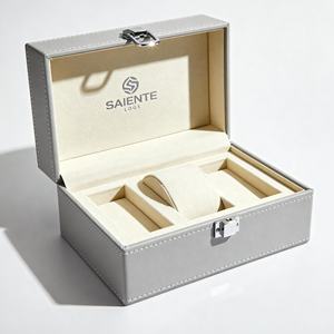 ساعة من الجلد الصناعي بسعر الجملة ساعة فاخرة مخصصة مع نافذة - Product Image 6