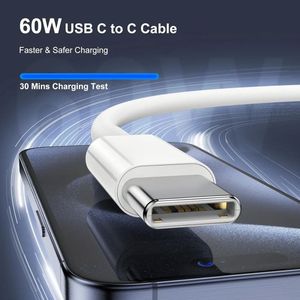 Nylon Braided Power Cord 60w Fast <b>Charging</b> <b>USB</b> <b>Type</b>-<b>C</b> to <b>Type</b>-<b>C</b> Mobile Phone Data <b>Cable</b> for Phone15 16 17Puls - Product Image 4