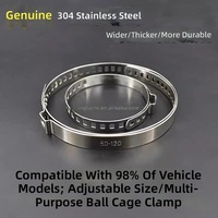 Collier de serrage universel en acier inoxydable SUS304 réglable à une seule oreille pour soufflet CV, métrique, pour applications automobiles
