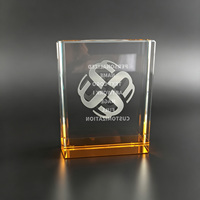 Plaque carrée en cristal Neelpure N010 avec motif personnalisable gravé au laser DIY