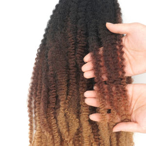 Cheveux Torsadés Cubains KAMA Ombré, Mèches à Tresser <span class=keywords><strong>Afro</strong></span> Kinky Bouclées, Crochet Synthétique Marley Twist en Vrac, Extension Capillaire - Product Image 3