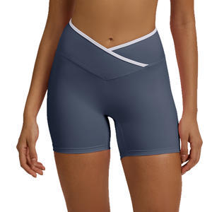 Shorts de Yoga Allure Body de Cintura Alta, Color Sólido, Asimétricos, de Secado Rápido, Ajustados, para Mujer - Product Image 5