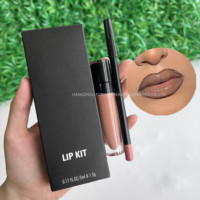 Échantillon Gratuit - Kit Lèvres Mat Noir Nude Marron Rose - Emballage Personnalisé - Marque Privée