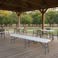 Table pliante en plastique moderne, légère, réglable et durable pour l'extérieur, idéale pour la salle à manger, le bureau, l'hôtel, l'hôpital, l'entrée de villa