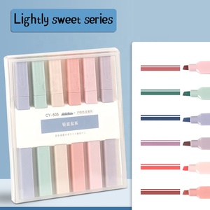 Trong Thời Trang OEM Tùy Chỉnh Giá Cả Phải chăng Highlighter Hình Chữ Nhật Đánh Dấu Bút Macaron Màu Hồng Highlighter - Product Image 6