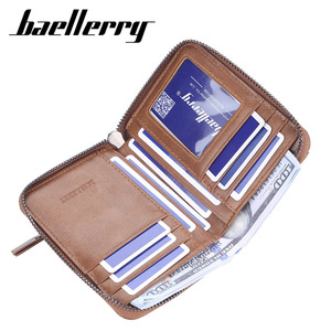 Baellerry Men's Short <b>Wallet</b> Pu Leather Zipper Multi Card <b>Holder</b> Everyday Use - Product Image 2