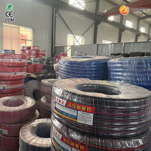 Tuyau de gaz pour compresseur de haute qualité, tressé à trois couches et deux brins, noir, 3/8 "1/2 ", pour oxygène et acétylène, avec raccords pour air - Product Image 1