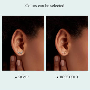 100% 925 स्टर्लिंग चांदी महिलाओं के फैशन गहने के लिए कुत्ते Dachshund कुत्ते के कान स्टड कान की बाली गुलाब सोने के गहने शादी का तोहफा SCE1535 - Product Image 2