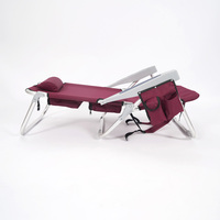 Chaise pliante de plage d'été 2024, confortable, en aluminium, portable, légère, chaise lune, tissu Oxford pour usage extérieur