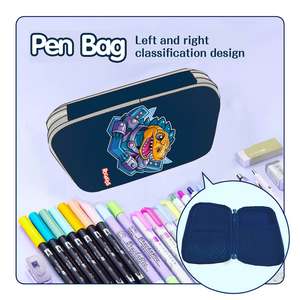 Ensemble de sac à roulettes d'école pour garçon avec motif de dinosaure de dessin animé, comprenant des sacs à déjeuner, une housse de carte et un carnet, sac à dos à roulettes pour enfants pour les voyages - Product Image 4