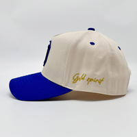 Casquette de baseball unisexe entièrement personnalisable en coton brodé à 5 panneaux, taille ajustable, bicolore, style trucker, vente en gros