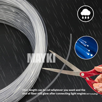 Cable de Fibra Óptica PMMA con Iluminación Final para Techo de Coche, Efecto Cielo Estrellado, Cables de Fibra Óptica con Brillo Final para Techo de Cine en Casa