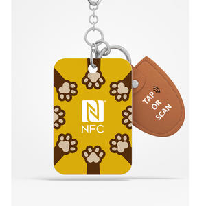 Étiquette d'identification intelligente pour animaux <span class=keywords><strong>de</strong></span> compagnie avec QR et URL Anti-perte Collier pour chien NXP NFC - Product Image 4
