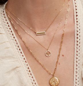 Jietao נירוסטה עמיד למים cz pave muli בצורת קוואן תליון זהב <span class=keywords><strong>14k</strong></span> גבולות זהב <span class=keywords><strong>14k</strong></span> גבולות שרשרת תליון לנשים - Product Image 4