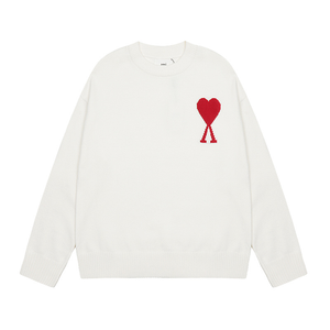 Maglione Pullover a Maniche Lunghe da <span class=keywords><strong>Uomo</strong></span> in Stile Europeo e Americano, Maglione Casual Invernale a Collo Alto con Motivo a Cuore - Product Image 3