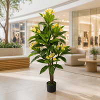 JWS4252 Desain Baru Tanaman Bunga Plumeria Rubra Buatan untuk Dekorasi Rumah dan Mal Bunga Plumeria Rubra Buatan