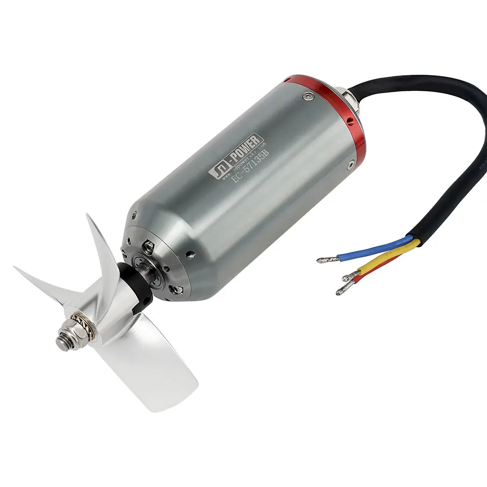 JD-power EC-57135B waterproof electric thruster underwater brushless motor 3000W with propeller for Surfing Boat IP68
