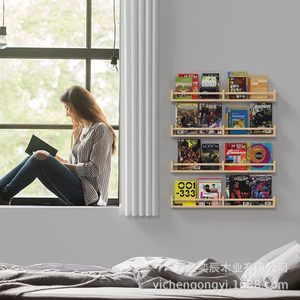 Wall Mounted Solid Wood <b>Shelf</b> Storage Rack Rectangle Shape For <b>Bedroom</b> Kitchen Organizing Figurine Doll Neatening - Product Image 2