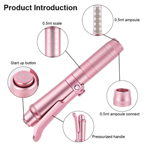 Inyector Profesional de 0.5ml sin Agujas <span class=keywords><strong>para</strong></span> Relleno de <span class=keywords><strong>Labios</strong></span>, Antiarrugas, Rejuvenecimiento Facial, Pistola de Mesoterapia de Acero Inoxidable - Product Image 4