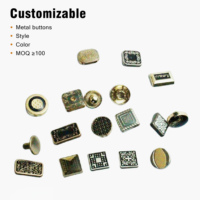 Boutons de vêtements arabes à la mode motif Rectangle 10mm boutons pression en alliage de zinc avec décoration de perles