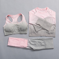 Ensemble de yoga et vêtements de sport dégradés en gros – 7 couleurs, respirant, absorbant la transpiration, idéal pour la course en extérieur