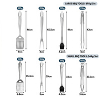 Ustensiles de barbecue écologiques de qualité supérieure, 4 pièces, poignée en TPR professionnelle, compatibles lave-vaisselle, en acier inoxydable, pour barbecue