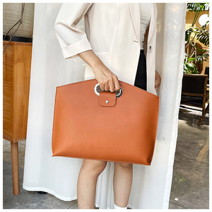 New Premium PU Laptop Sleeve <b>for</b> Women Large Capacity Convertible Portable Office Commute Hand Carry Work Bag - Product Image 6