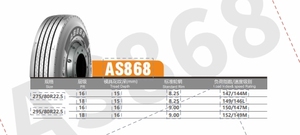 ยางรถบรรทุกหนักคุณภาพสูงรุ่นใหม่ 275/80R22.5-18 AS868 ทนทานต่อการใช้งานหนัก ผลิตในจีน - Product Image 4