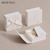 Boîte à bijoux en papier écologique à double ouverture avec ruban, design personnalisé et nouveau