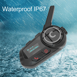 신제품 IP67 방수 라이더 오토바이 블루투스 라디오 Intercomunicador 헬멧 오토바이 헬멧 블루투스 인터콤 - Product Image 6